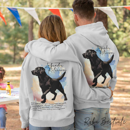 Felpa BEHAVIOR - LABRADOR RETRIEVER Nero - Standard FCI - Unisex - Grigia - dalla XS alla 3XL