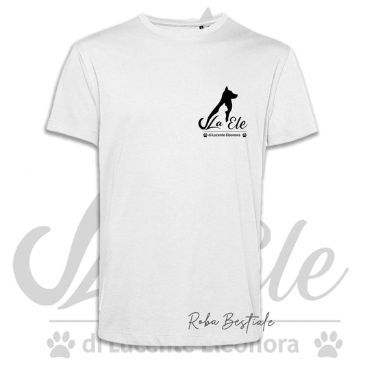 T-Shirt LA ELE di Eleonora Lucente - Logo BIANCO o NERO - 100% Cotone, NERA, BIANCA o GRIGIA, Uomo o Donna - dalla XS alla 5XL