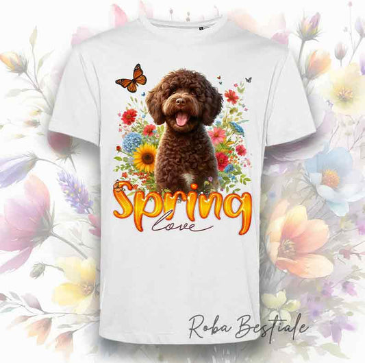 T-Shirt SPRING LOVE - LAGOTTO ROMAGNOLO Marrone