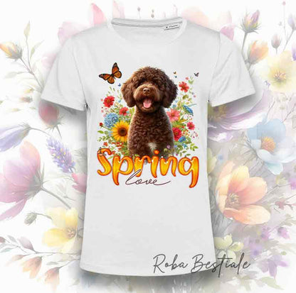 T-Shirt SPRING LOVE - LAGOTTO ROMAGNOLO Marrone