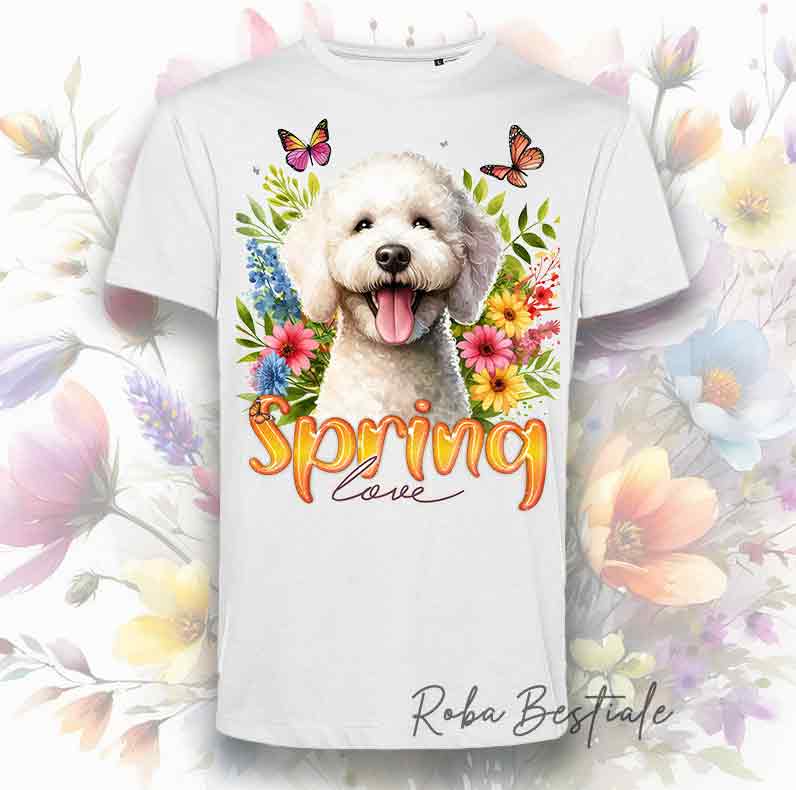 T-Shirt SPRING LOVE - LAGOTTO ROMAGNOLO Bianco Sporco