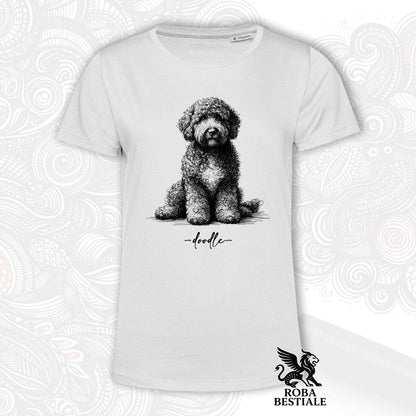 T-Shirt DOODLE - LAGOTTO ROMAGNOLO - Bianca o Beige, da Uomo o da Donna - dalla XS alla 5XL