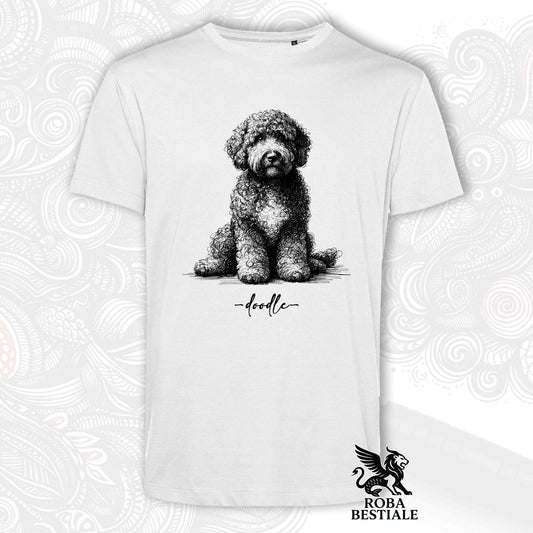 DOODLE T-Shirt - LAGOTTO ROMAGNOLO - White, for Men or Women - XS to 5XL