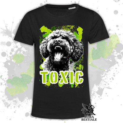 T-Shirt TOXIC - LAGOTTO ROMAGNOLO - Bianca, da Uomo o da Donna - dalla XS alla 5XL