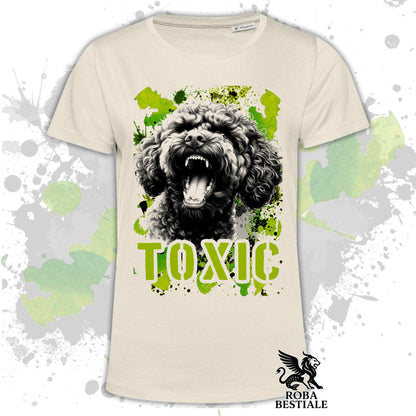T-Shirt TOXIC - LAGOTTO ROMAGNOLO - Bianca, da Uomo o da Donna - dalla XS alla 5XL