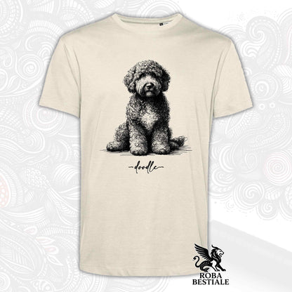 T-Shirt DOODLE - LAGOTTO ROMAGNOLO - Bianca o Beige, da Uomo o da Donna - dalla XS alla 5XL