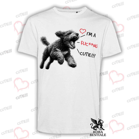 T-Shirt CUTIE - LAGOTTO ROMAGNOLO - Bianca o Beige, da Uomo o da Donna - dalla XS alla 5XL