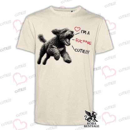 T-Shirt CUTIE - LAGOTTO ROMAGNOLO - Bianca o Beige, da Uomo o da Donna - dalla XS alla 5XL