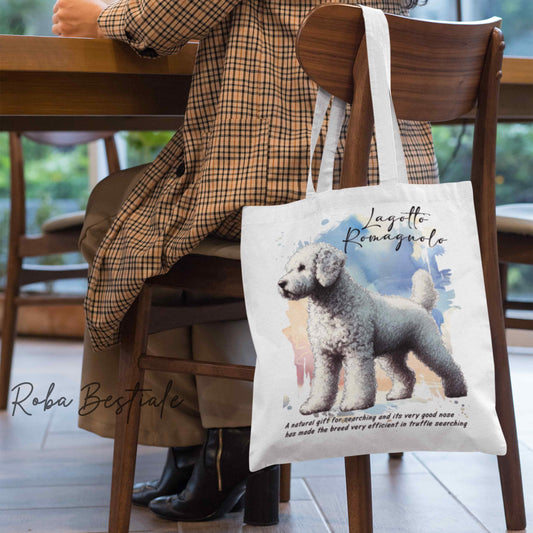 Shopper BEHAVIOR - LAGOTTO ROMAGNOLO Bianco Sporco - Standard FCI - Diversi colori disponibili, 100% Cotone