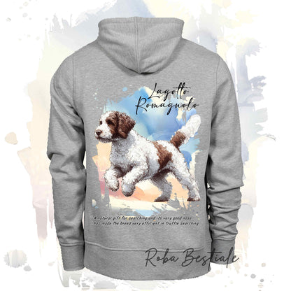 Felpa BEHAVIOR - LAGOTTO ROMAGNOLO Bianco e Marrone - Standard FCI - Unisex - Grigia - dalla XS alla 3XL
