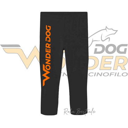 Leggins WONDERDOG - Neri, Da Donna, in Cotone ed Elastane - Gamba a 3/4 - Dalla XS alla XL
