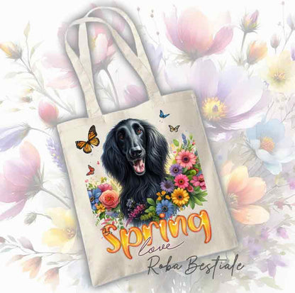 Sac fourre-tout LÉVRIER AFGHAN Noir - Collection Spring Love