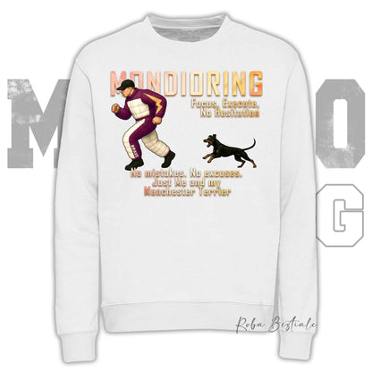 Felpa MONDIORING Chase! - MANCHESTER TERRIER - Girocollo, Unisex, in tanti colori! - dalla XS alla 3XL
