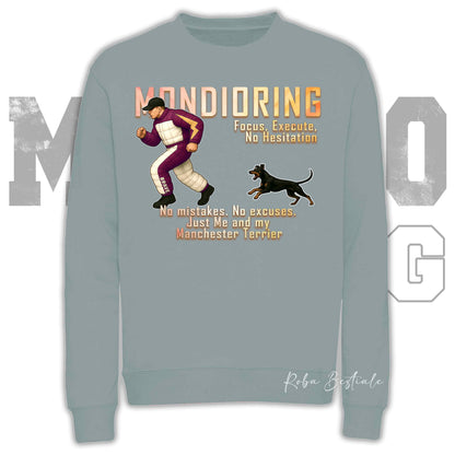 Felpa MONDIORING Chase! - MANCHESTER TERRIER - Girocollo, Unisex, in tanti colori! - dalla XS alla 3XL