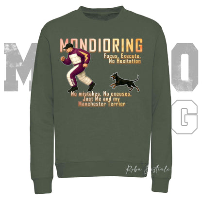 Felpa MONDIORING Chase! - MANCHESTER TERRIER - Girocollo, Unisex, in tanti colori! - dalla XS alla 3XL