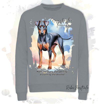 Felpa BEHAVIOR - MANCHESTER TERRIER - Girocollo, Unisex, in tanti colori! - dalla XS alla 3XL