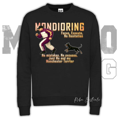 Felpa MONDIORING Chase! - MANCHESTER TERRIER - Girocollo, Unisex, in tanti colori! - dalla XS alla 3XL