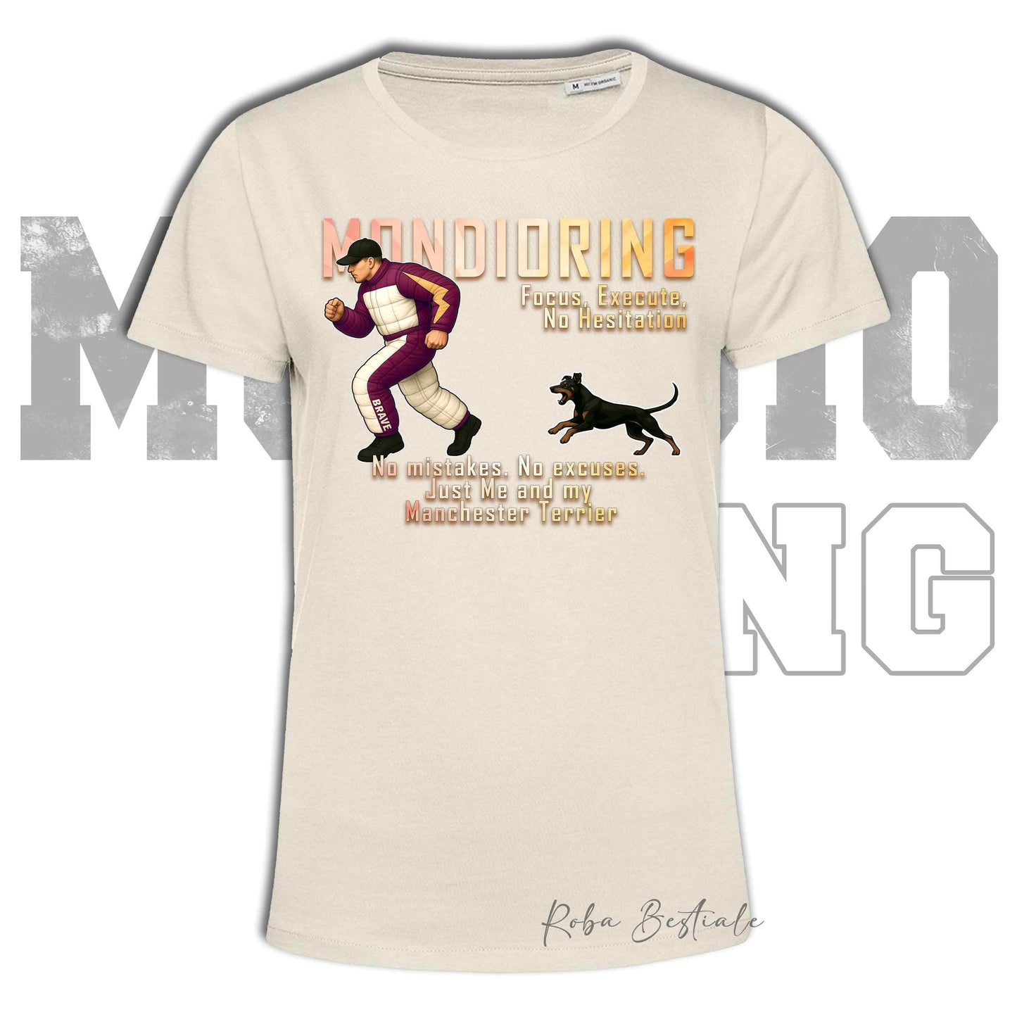 T-Shirt MONDIORING Chase! - MANCHESTER TERRIER - In tanti colori - Uomo o Donna - dalla XS alla 5XL