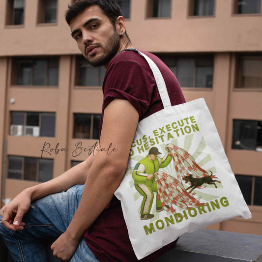 Shopper MONDIORING4 - MANCHESTER TERRIER - Diversi colori disponibili, 100% Cotone