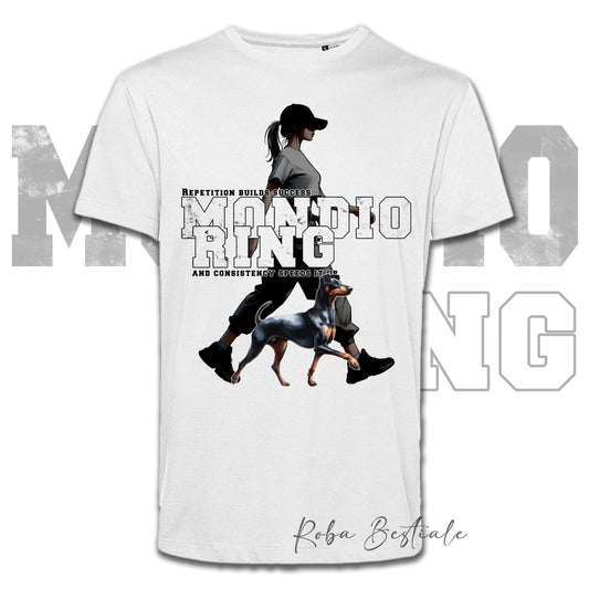 T-Shirt MONDIORING5 - MANCHESTER TERRIER + DONNA - Bianca, Uomo o Donna - dalla XS alla 5XL
