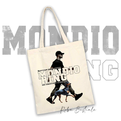 Shopper MONDIORING5 - MANCHESTER TERRIER + UOMO - Diversi colori disponibili, 100% Cotone