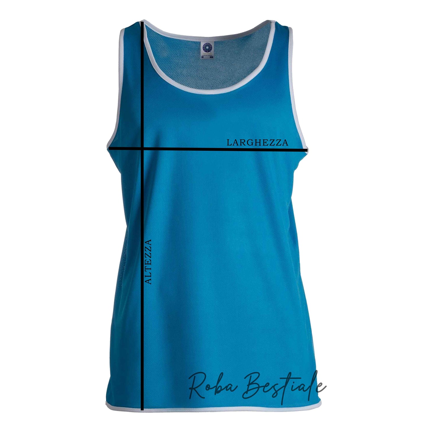 Canotta Sport K9 ACADEMY - AZZURRA, 100% Poliestere - Donna - dalla XS alla 2XL