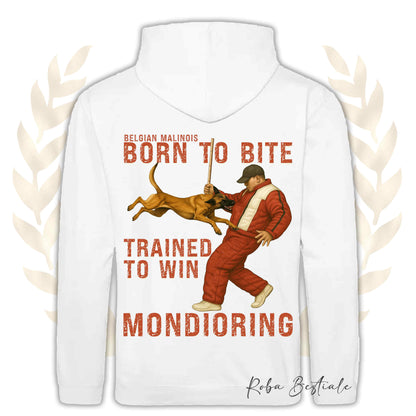 Felpa MONDIO ATTACK - PASTORE BELGA MALINOIS - Cappuccio e Tasconi, Unisex, in tanti colori - dalla XS alla 5XL