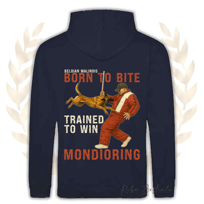 Felpa MONDIO ATTACK - PASTORE BELGA MALINOIS - Cappuccio e Tasconi, Unisex, in tanti colori - dalla XS alla 5XL