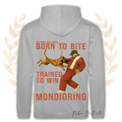 Felpa MONDIO ATTACK - PASTORE BELGA MALINOIS - Cappuccio e Tasconi, Unisex, in tanti colori - dalla XS alla 5XL