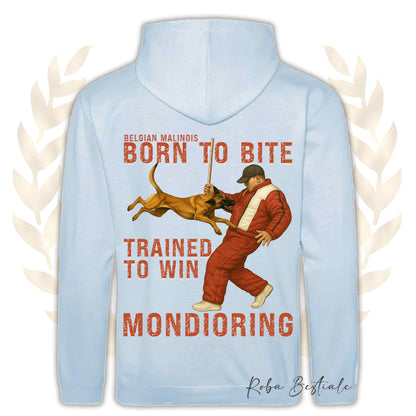 Felpa MONDIO ATTACK - PASTORE BELGA MALINOIS - Cappuccio e Tasconi, Unisex, in tanti colori - dalla XS alla 5XL