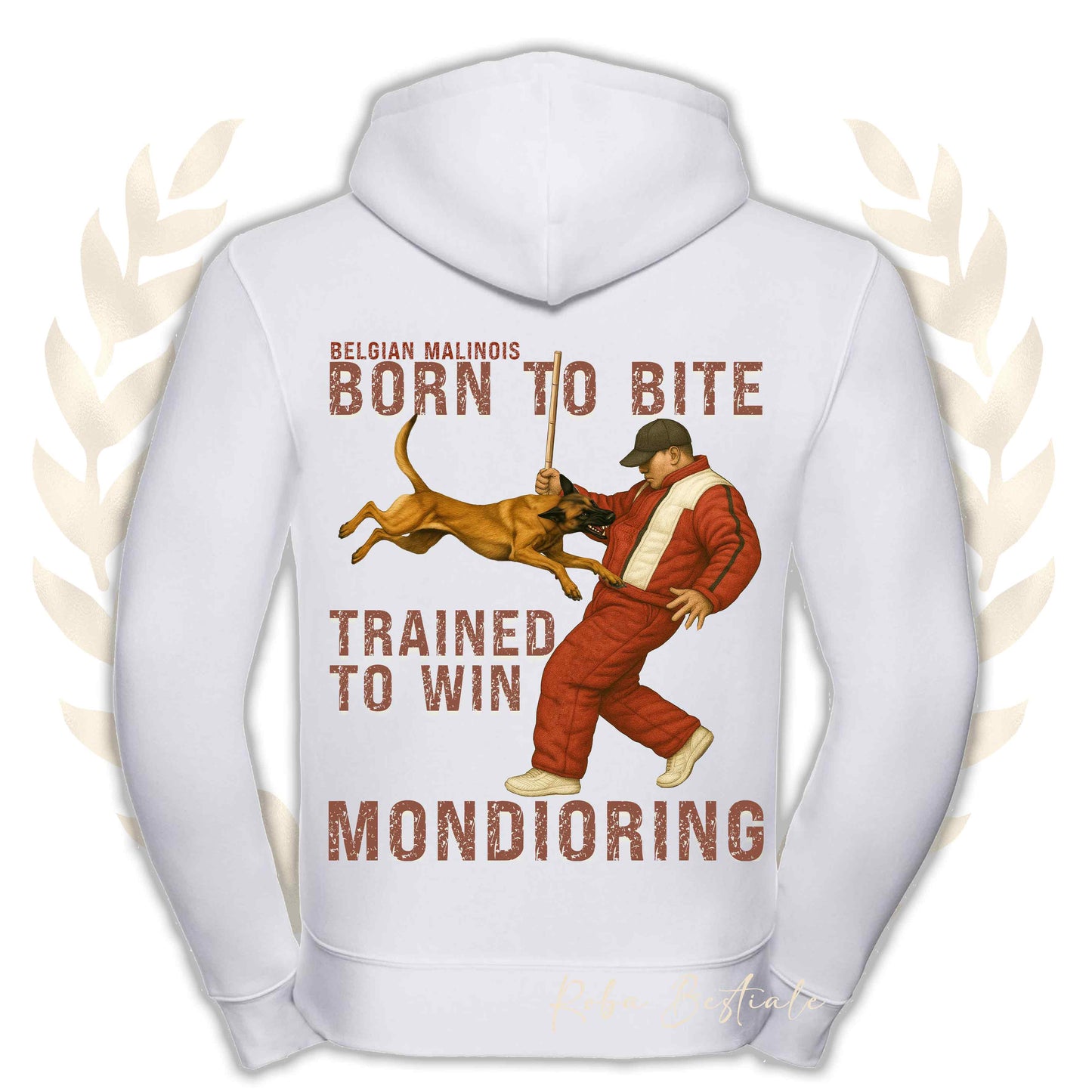 Felpa MONDIO ATTACK - PASTORE BELGA MALINOIS - Cappuccio e Zip, Uomo o Donna, in tanti colori - dalla XS alla 5XL