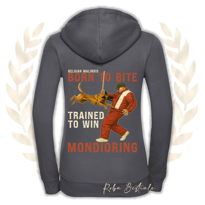 Felpa MONDIO ATTACK - PASTORE BELGA MALINOIS - Cappuccio e Zip, Uomo o Donna, in tanti colori - dalla XS alla 5XL