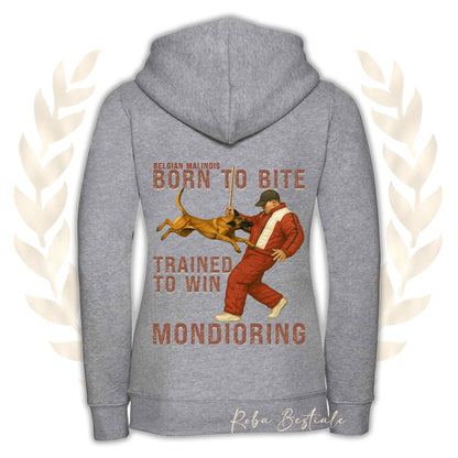 Felpa MONDIO ATTACK - PASTORE BELGA MALINOIS - Cappuccio e Zip, Uomo o Donna, in tanti colori - dalla XS alla 5XL