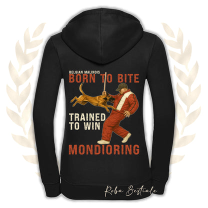 Felpa MONDIO ATTACK - PASTORE BELGA MALINOIS - Cappuccio e Zip, Uomo o Donna, in tanti colori - dalla XS alla 5XL