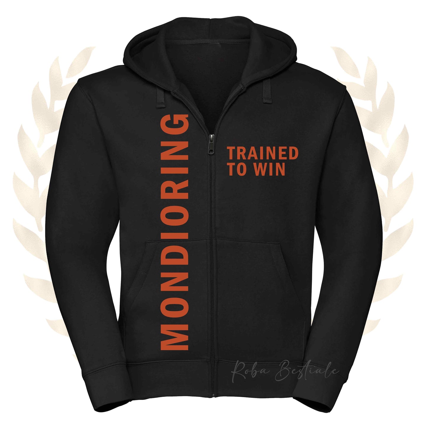 Felpa MONDIO ATTACK - PASTORE BELGA MALINOIS - Cappuccio e Zip, Uomo o Donna, in tanti colori - dalla XS alla 5XL