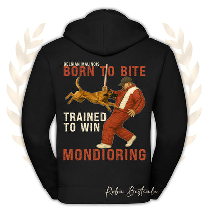 Felpa MONDIO ATTACK - PASTORE BELGA MALINOIS - Cappuccio e Zip, Uomo o Donna, in tanti colori - dalla XS alla 5XL