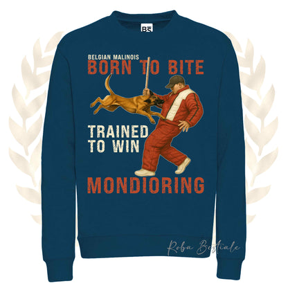 Felpa MONDIO ATTACK - PASTORE BELGA MALINOIS - Girocollo, Unisex, in tanti colori! - dalla XS alla 3XL