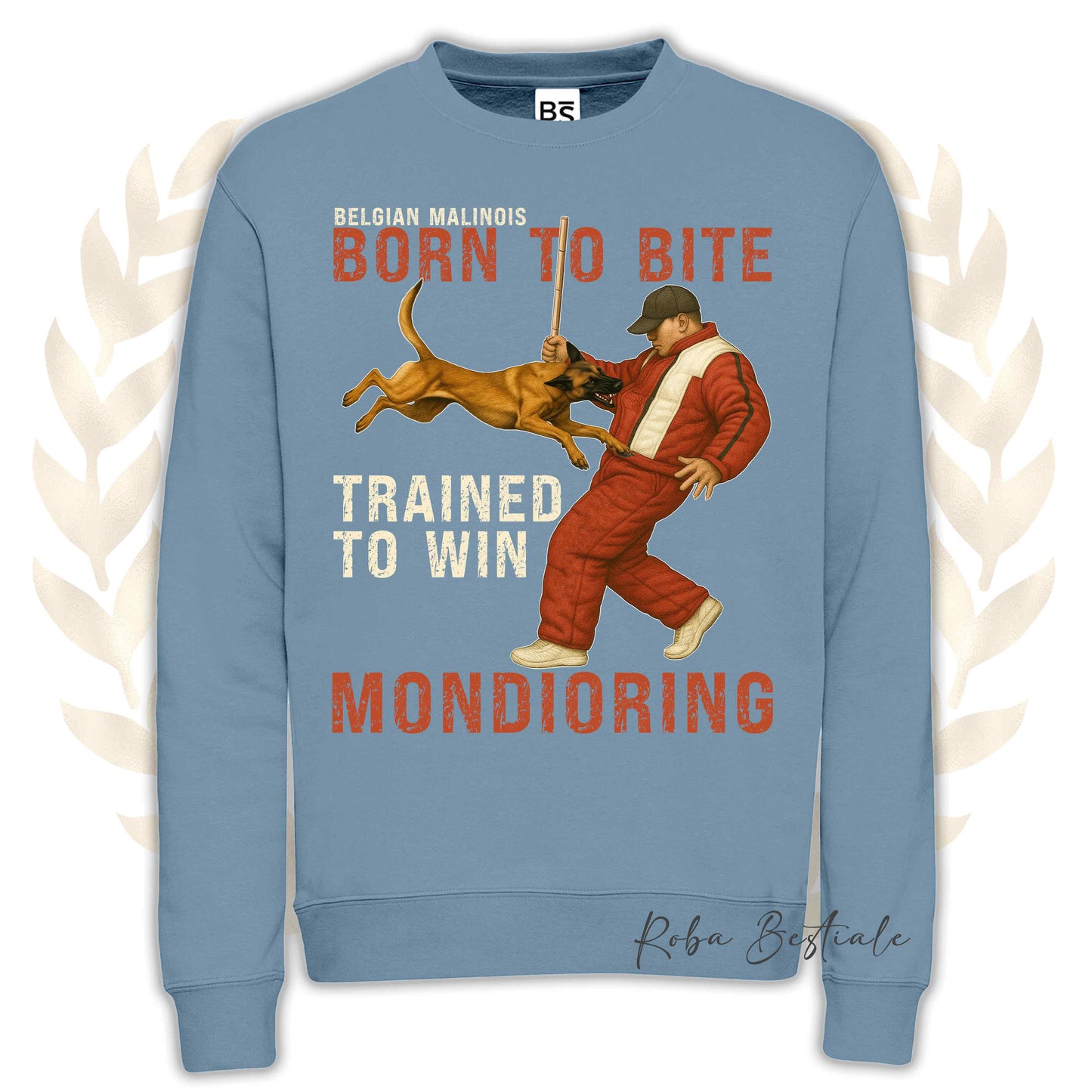 Felpa MONDIO ATTACK - PASTORE BELGA MALINOIS - Girocollo, Unisex, in tanti colori! - dalla XS alla 3XL