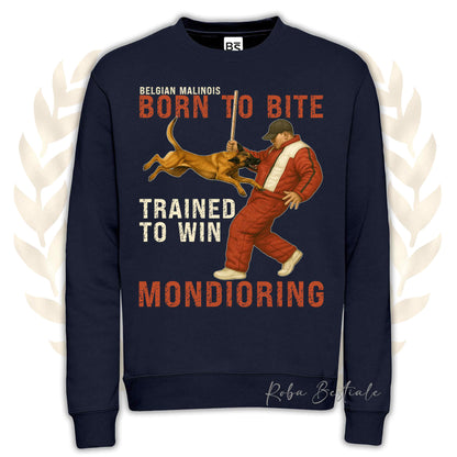 Felpa MONDIO ATTACK - PASTORE BELGA MALINOIS - Girocollo, Unisex, in tanti colori! - dalla XS alla 3XL