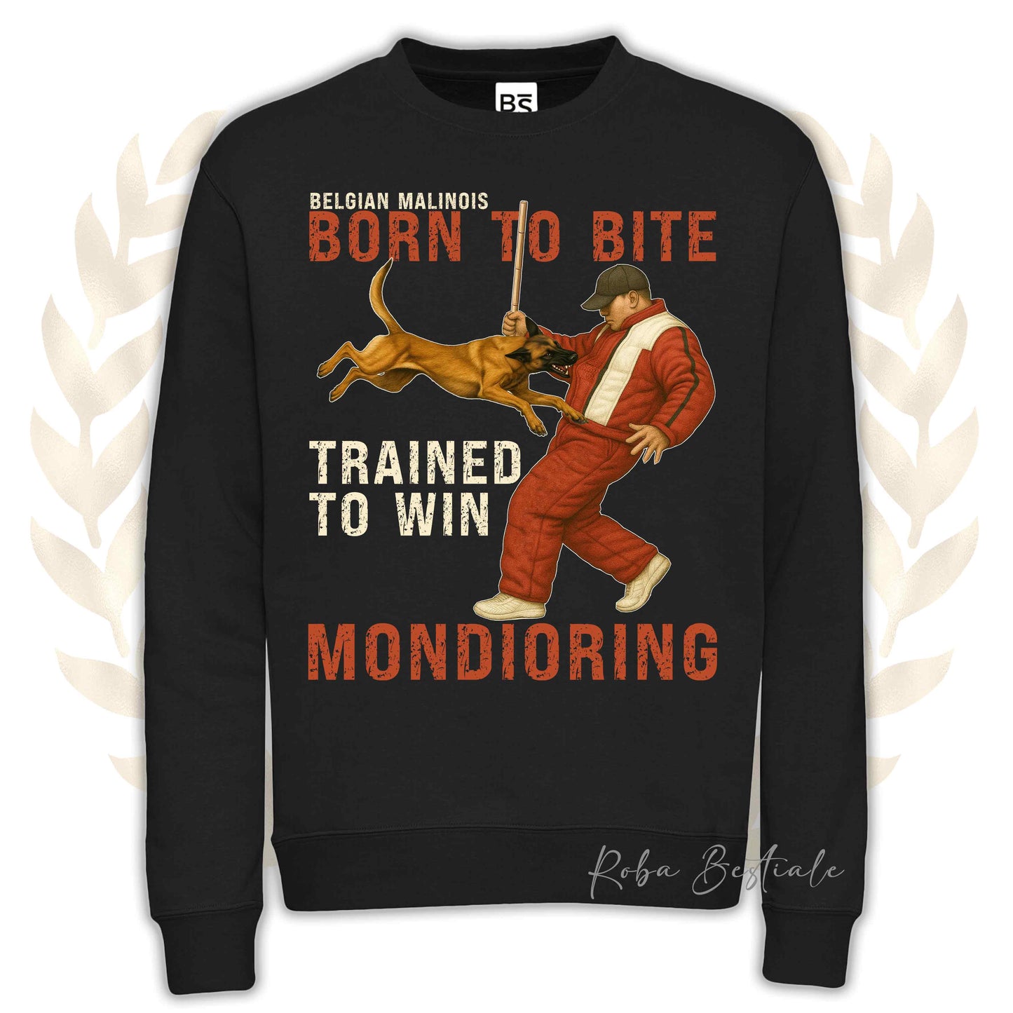 Felpa MONDIO ATTACK - PASTORE BELGA MALINOIS - Girocollo, Unisex, in tanti colori! - dalla XS alla 3XL