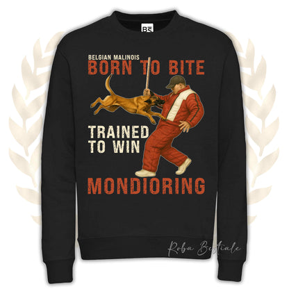 Felpa MONDIO ATTACK - PASTORE BELGA MALINOIS - Girocollo, Unisex, in tanti colori! - dalla XS alla 3XL