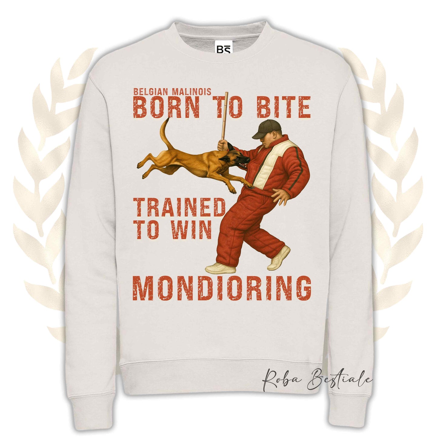 Felpa MONDIO ATTACK - PASTORE BELGA MALINOIS - Girocollo, Unisex, in tanti colori! - dalla XS alla 3XL
