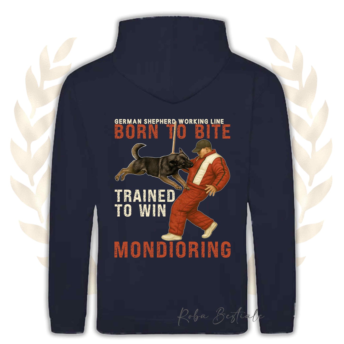 Felpa MONDIO ATTACK - PASTORE TEDESCO Da Lavoro "Grigione" - Cappuccio e Tasconi, Unisex, in tanti colori - dalla XS alla 5XL