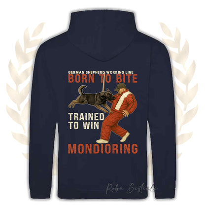 Felpa MONDIO ATTACK - PASTORE TEDESCO Da Lavoro "Grigione" - Cappuccio e Tasconi, Unisex, in tanti colori - dalla XS alla 5XL