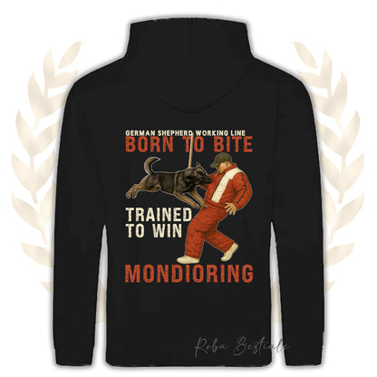 Felpa MONDIO ATTACK - PASTORE TEDESCO Da Lavoro "Grigione" - Cappuccio e Tasconi, Unisex, in tanti colori - dalla XS alla 5XL