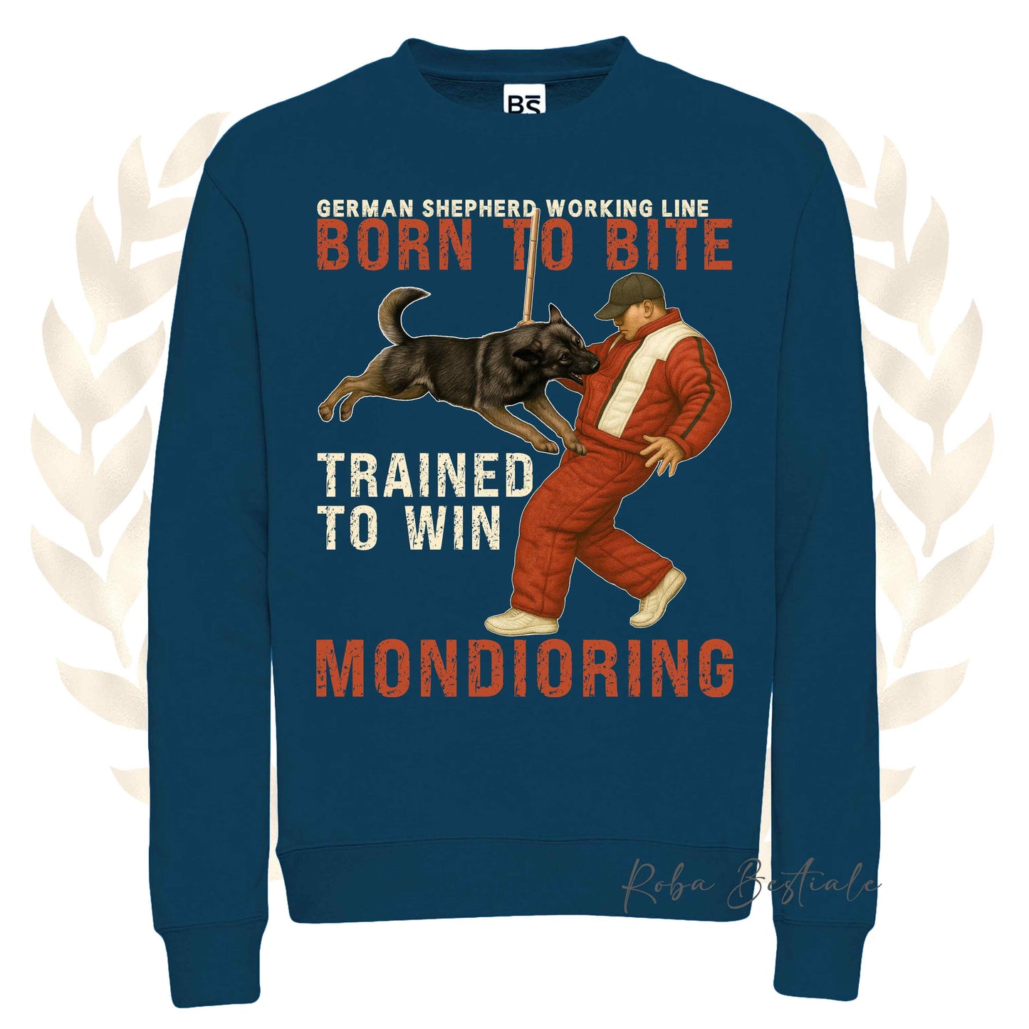 Felpa MONDIO ATTACK - PASTORE TEDESCO da Lavoro "Grigione" - Girocollo, Unisex, in tanti colori! - dalla XS alla 3XL