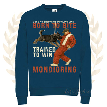 Felpa MONDIO ATTACK - PASTORE TEDESCO da Lavoro "Grigione" - Girocollo, Unisex, in tanti colori! - dalla XS alla 3XL