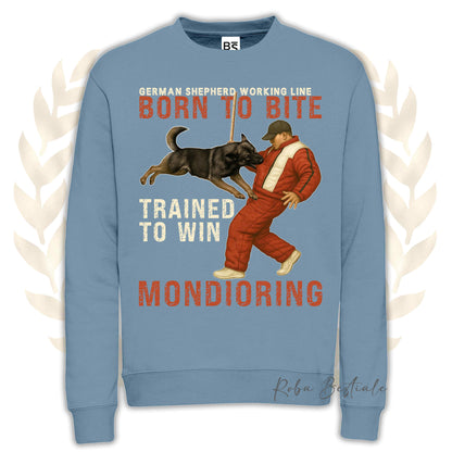 Felpa MONDIO ATTACK - PASTORE TEDESCO da Lavoro "Grigione" - Girocollo, Unisex, in tanti colori! - dalla XS alla 3XL
