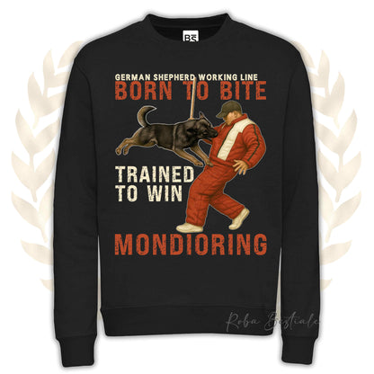 Felpa MONDIO ATTACK - PASTORE TEDESCO da Lavoro "Grigione" - Girocollo, Unisex, in tanti colori! - dalla XS alla 3XL