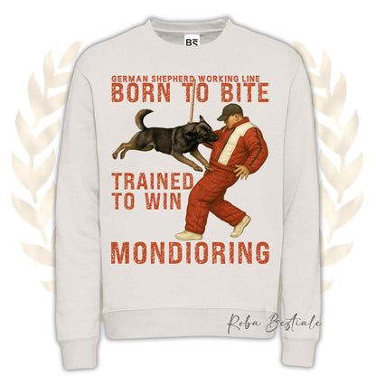 Felpa MONDIO ATTACK - PASTORE TEDESCO da Lavoro "Grigione" - Girocollo, Unisex, in tanti colori! - dalla XS alla 3XL